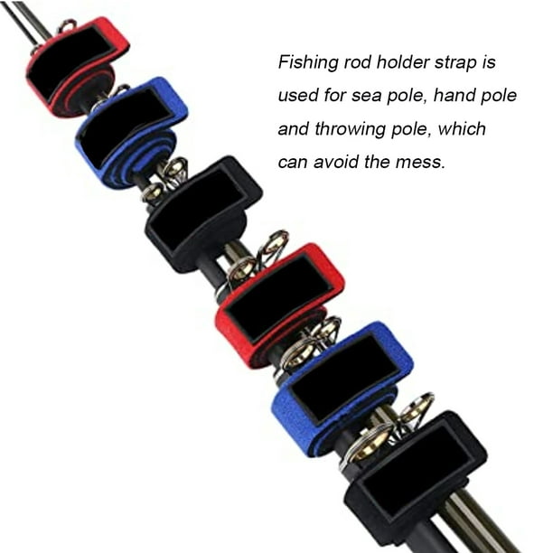 Pack of 10 Fishing Rod Holder Strap Adjustable Tie Holder Strap