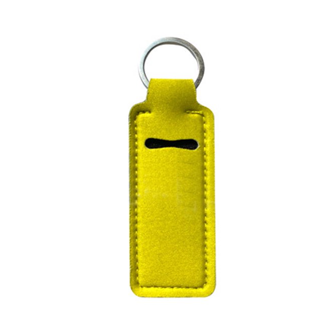 Vogacara Llavero Diseño cuidadoso Tapas abatibles Recargable Útil Muñequera Portabotellas Práctico Desinfectante Titulares Púrpura KH Maquillaje de labios Amarillo paja C.G. Vogacara CE011704-07B