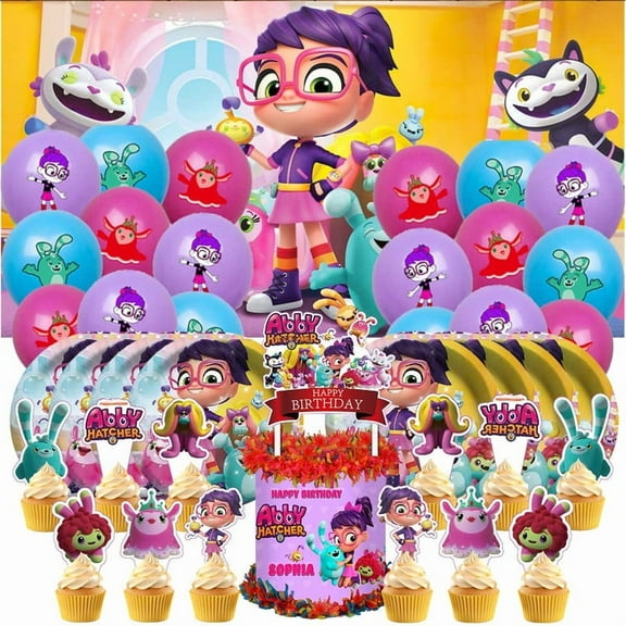 Abby Hatcher Birthday Party Supplies Balloons Paper Plates Decoration Cake Topper Decor Tableware Banner Backdrop