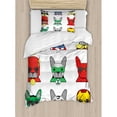 thumbnail image 3 of Ambesonne Superhero Bulldog Duvet Cover Set, 3 of 3