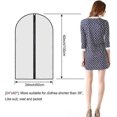 thumbnail image 2 of 5PCS Moth Proof Dustproof Waterproof PEVA Translucent Garment Covers with Zip Dress Covers for Shirts Coats Costumes (60X100cm), 2 of 5