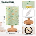 thumbnail image 3 of WOBOGO Pattern with Rainbows Shamrocks and Leprechaun Hat Bedroom Table Lamp USB Power Connector Wooden Base Round Linen Shade For Living Room Desk, 3 of 7