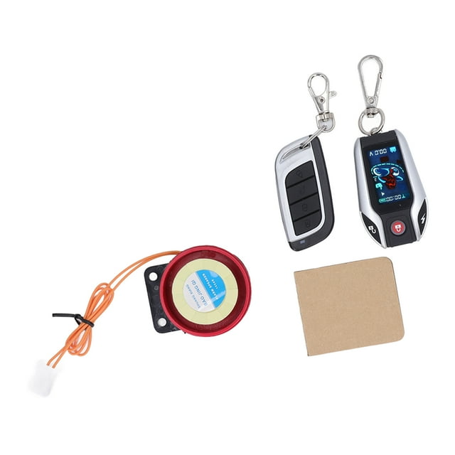 Sistema de alarma para automóvil de 2 vías Sistema de seguridad para vehículos PKE universal antirrobo a prueba de agua con pantalla LCD para motocicleta sin dispositivo de presión de neumáticos