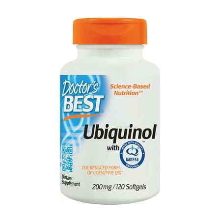 Doctor's Best Ubiquinol with Kaneka QH, Non-GMO, Gluten Free, Soy Free, Heart Health, 200 mg, 120