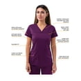 thumbnail image 3 of Adar Pro Movement Booster Scrub Set For Women - Sweetheart V-Neck Scrub Top & Yoga Jogger Scrub Pants, 3 of 7