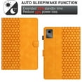 thumbnail image 5 of Case for Lenovo Tab M11 11" 2024, Embossed PU Leather Cover Flip with Smart Auto Wake / Sleep Stand Function Pencil Holder and Card Slots & Footgrip for Lenovo Tab M11 11" 2024 Case, Yellow, 5 of 5