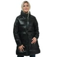 thumbnail image 1 of Women's Brave Soul Rio High Shine Padded Jacket in Black, 1 of 5