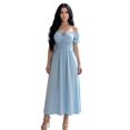 thumbnail image 1 of Vestido Maxi Off Shoulder para Mujer, Estilo Romántico y Súper Cómodo, 1 of 5