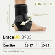 BraceUP Ankle Support Brace for Men and Women – Stabilizer for Sprains, Foot Pain, and Tendonitis Relief
