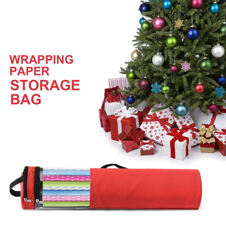 huntermoon 42 Inch Pvc Transparent Gift Wrapping Paper Storage Bag