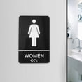 thumbnail image 4 of Letrero de Baño, Placa para Colgar en La Pared con Señalización Acrílica Braille para Baño, para Cafetería, Puerta Pública O Pared, Negocio, Hogar Com Mujer, 4 of 7