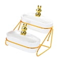 thumbnail image 3 of deevoka Dried Fruit Tray Organizer Fruit Bowls Serving Tray for Candy Appetizer Nuts 2 Layer, 3 of 9