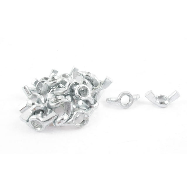 Unique Bargains M8 8mm Thread Stainless Steel Wingnut Butterfly Wing Nuts 24pcs
