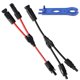 thumbnail image 1 of Conectores solares, adaptador paralelo de rama Y para adaptador de cable de panel solar, amplia aplicación en entornos hostiles (2 pares), 1 of 5