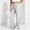 White, variant on Njagoc3 Wide Leg Pants for Women Drawstring Elastic Waist Lounge Trousers with Side Pockets Casual Bottoms