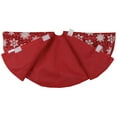 thumbnail image 5 of Northlight Glitter Snowflake Mini Christmas Tree Skirt - Red - 20", 5 of 7