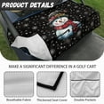 thumbnail image 5 of Yuyamidu Christmas Golf Cart Seat Covers with Front Pockets, Cute Snowman Golf Cart Seat Towel Blanket, Accessories Universal Fit Club Car and More 2 Person Seats Golf Carts, 5 of 7