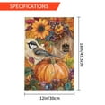 thumbnail image 3 of YladaFaie Rustic Pumpkins Fall Garden Flag Autumn Birds 12x18 Inch Double Sided,Fall Quote House Yard Flag Garden Yard Decorations, Seasonal Outdoor Flag, 3 of 7