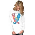 thumbnail image 5 of Vintage Smurfette Cartoon USA Love Women's Long Sleeve T Shirt Brisco Brands S, 5 of 6