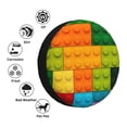 thumbnail image 4 of Naloa Colorful Building Blocks PVC Leather Spare Tire Wheel Cover Spare Tire Cover, for Car Truck SUV Camper Trailer Universal Fit(14-17in)-14 inch, 4 of 6