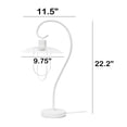 thumbnail image 4 of Lalia Home LHT-4000-WH Lampe de Table Moderne en Métal 11.5 x 9.75 x 22.2 Po, Blanc, 4 of 4