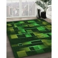 thumbnail image 3 of Ahgly Company Machine Washable Indoor Rectangle Transitional Dark Lime Green Area Rugs, 8' x 12', 3 of 7