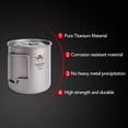 thumbnail image 3 of Ultra-Light 420ml Titanium Camping Cup with Lid - 85g Portable Drinkware for Hiking, Backpacking & Home Use, 8.5x8.5x9cm Lightweight Titanium Water Mug, 3 of 6