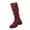 Red, variant on Womens Knee High Boots,Knee High Boots for Women - Modern Tall Dress Boots with Suede-Look Upper,Round Toe and Pull On Knee Boots,Tall Shaft Fashion Boots,Easy-to-Style Footwear for Fall Winter