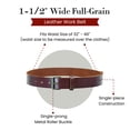thumbnail image 2 of 98051 - 1-1/2 Inch Wide Belt in Dark Tan Heavy Full Grain Leather | Style n Craft, 2 of 3