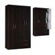 thumbnail image 1 of Armario Closet Para Recámara Ropero Minimalista Con 4 Puertas Y 2 Cajones Kingshouse marron 4, 1 of 9