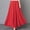 Red, variant on Women's Casual High Waist Loose Pleated Skirt A-Line Large Swing Plus Size