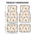 thumbnail image 2 of Cauagu Childrens Party Pattern Car Floor Mat Set of 4,Car Carpet Mats Car Mats with Anti-Slip Backing & Driver Heel Pad Universal Fit for Cars/Trucks/SUV/Vans, 2 of 6