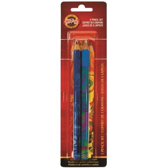 Koh-I-Noor Magic FX Artist Pencil 5pc Set. Specialty braided color pencil leads in a woodcase pencil. Great pencil for all ages