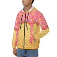thumbnail image 3 of Vsdgher Mens Hoodies Zip Hoodie, Hoodies for Men, Zip-up Hooded Sweatshirt-Small, 3 of 5