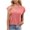 Pink, variant on Xihbxyly Blouses for Women Dressy Casual, Womens Casual Crew Neck Tops Puff Short Sleeve Tops Blouses Casual Tunic Tops for Leggings Fashion Clothes
