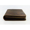 thumbnail image 4 of Le'aokuu Mens Real Leather Bifold Organizer Checkbook Wallet Cash Holder Brown (Dark Brown), 4 of 7