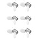 thumbnail image 1 of 6 Piezas de Tapones Suaves y Flexibles, Mini Abrazaderas de Cuentas de Acero Inoxidable con Asas Blancas para Hacer Joyas, 1 of 5