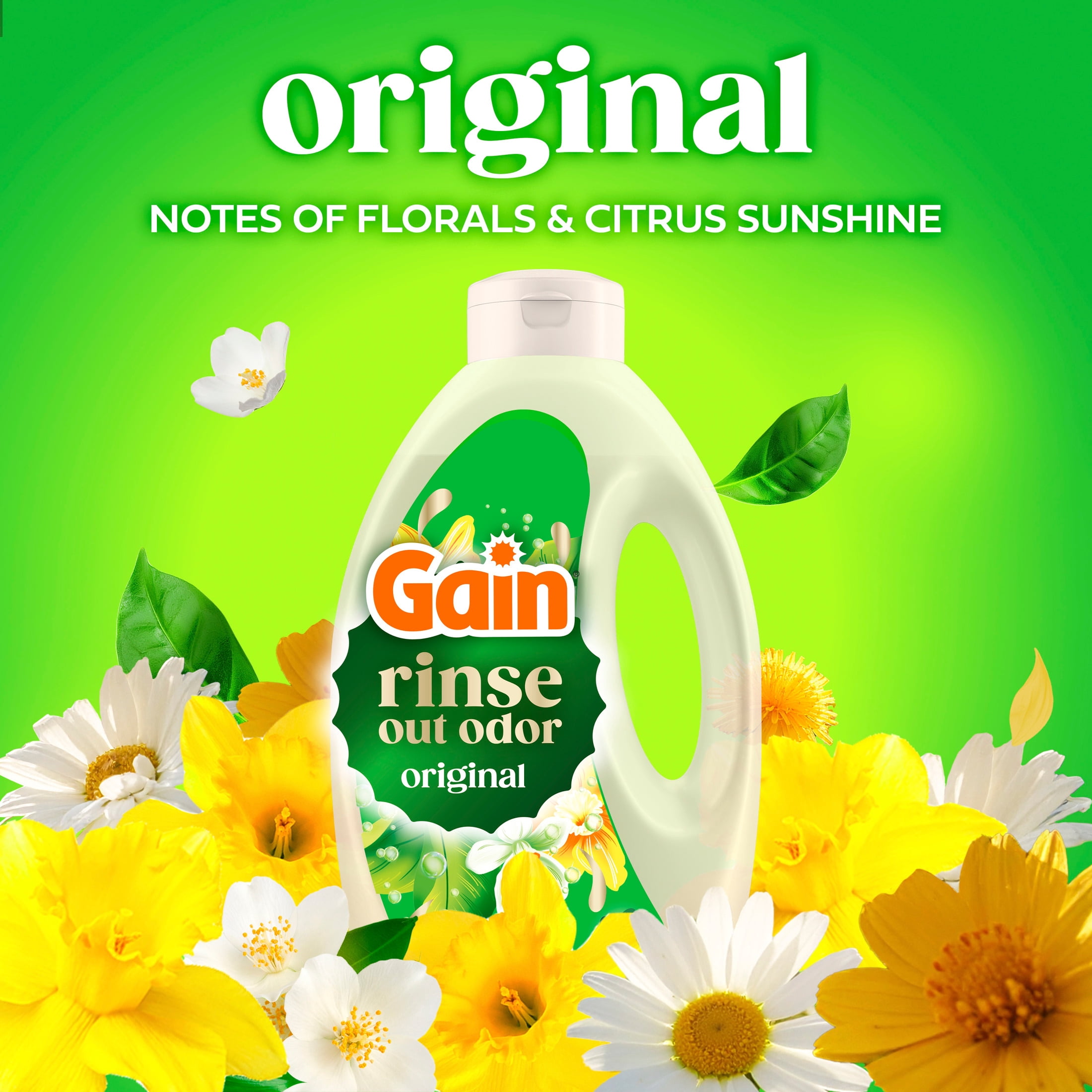 Gain Rinse Laundry Odor Remover, HE Compatible Original Scent, 62 fl oz