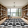 thumbnail image 2 of ODIKA 6'x9' Machine Washable Non-Slip Area Rug, Geometric Black High Traffic Rug with Pad, Gray, 1022093, 2 of 8