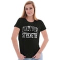 thumbnail image 3 of Find Strength In You Workout Motivate Womens Fitted Plus Size Graphic Tee Brisco Brands 2X, 3 of 5