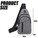 thumbnail image 4 of Bolso de hombro deportivo de ocio y moda para hombre, cómodo y práctico, bolso de cintura para viajes de corta distancia, gris, 4 of 5