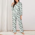 thumbnail image 2 of Easygdp Love lettering Women's Long-Sleeve Shirt and Full-Length Bottom Pajama Set,Two Piece Loungewear Soft Pajama Top and Pants Pjs Sleepwear-Small, 2 of 7
