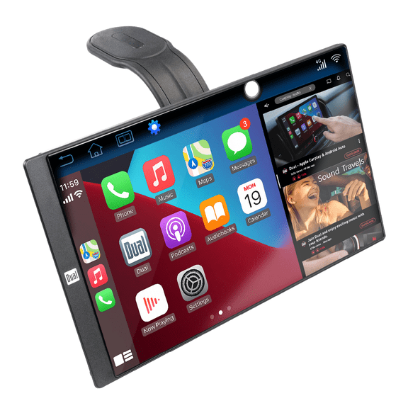 Dual Electronics 10.1 Inch Touchscreen Dash Mount Car Stereo with Apple CarPlay and Android Auto