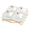 thumbnail image 5 of Tongina Compartment Appetizer Food Display Dish Platter, Nordic Fruit Snacks Serving Platter with Lid, 4 Snack Serving Bowls for Nuts Clear, 5 of 8