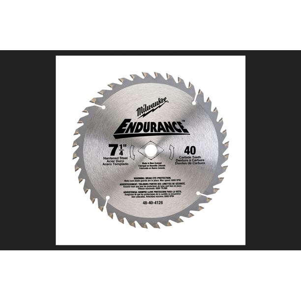 Milwaukee Endurance 71/4 in. Dia. 40 teeth Carbide Circular Saw Blade