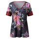 thumbnail image 1 of Blusa de manga corta con cuello en V informal para mujer a la moda, camisetas de verano Fridja hjk4412, 1 of 5