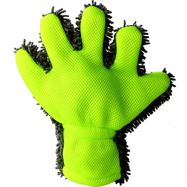 Kenally Guantes suaves para de coches de 5 dedos, cepillo de limpieza multifunción de doble cara para de coches y motos, toallas de Automoción decorativa y accesorios Kenally VI006862-00