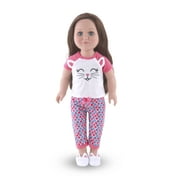 My Life As Pink Kitty Pajamas for 18" Dolls, 3 Pieces