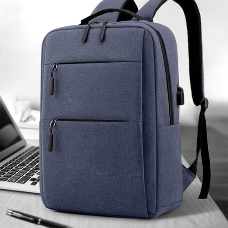Matoen Laptop Backpack for Travel Water Resistant College Backpack for Men Laptop Bag with USB Charging Port Blue