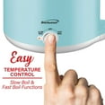thumbnail image 3 of Brentwood Stainless Steel 1.9 Quart Electric Hot Pot Cooker and Food Steamer in Blue, 3 of 7